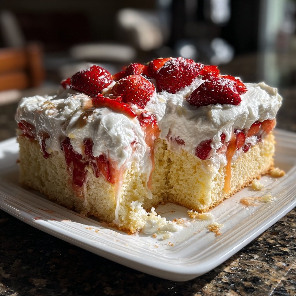 Strawberry Shortcake Sheet Cake