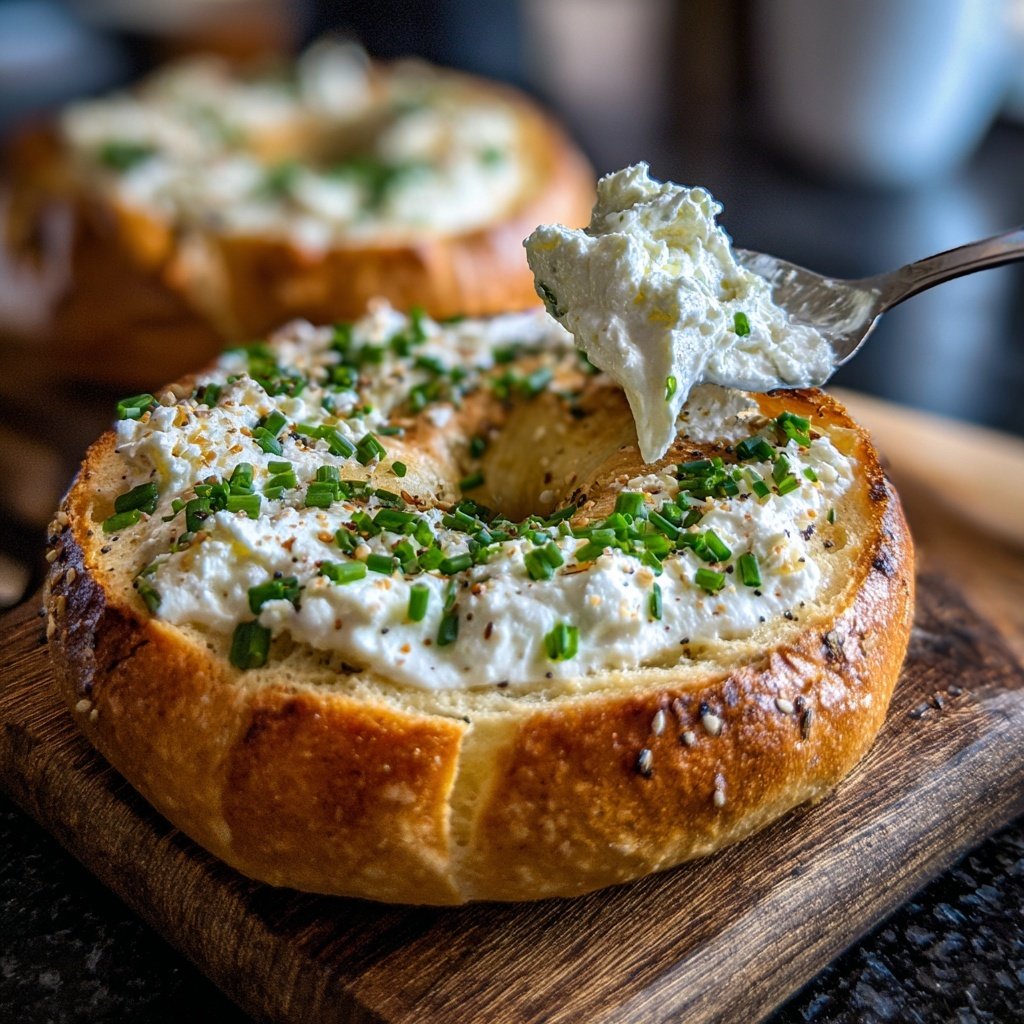 Protein Bagels With Cottage Cheese