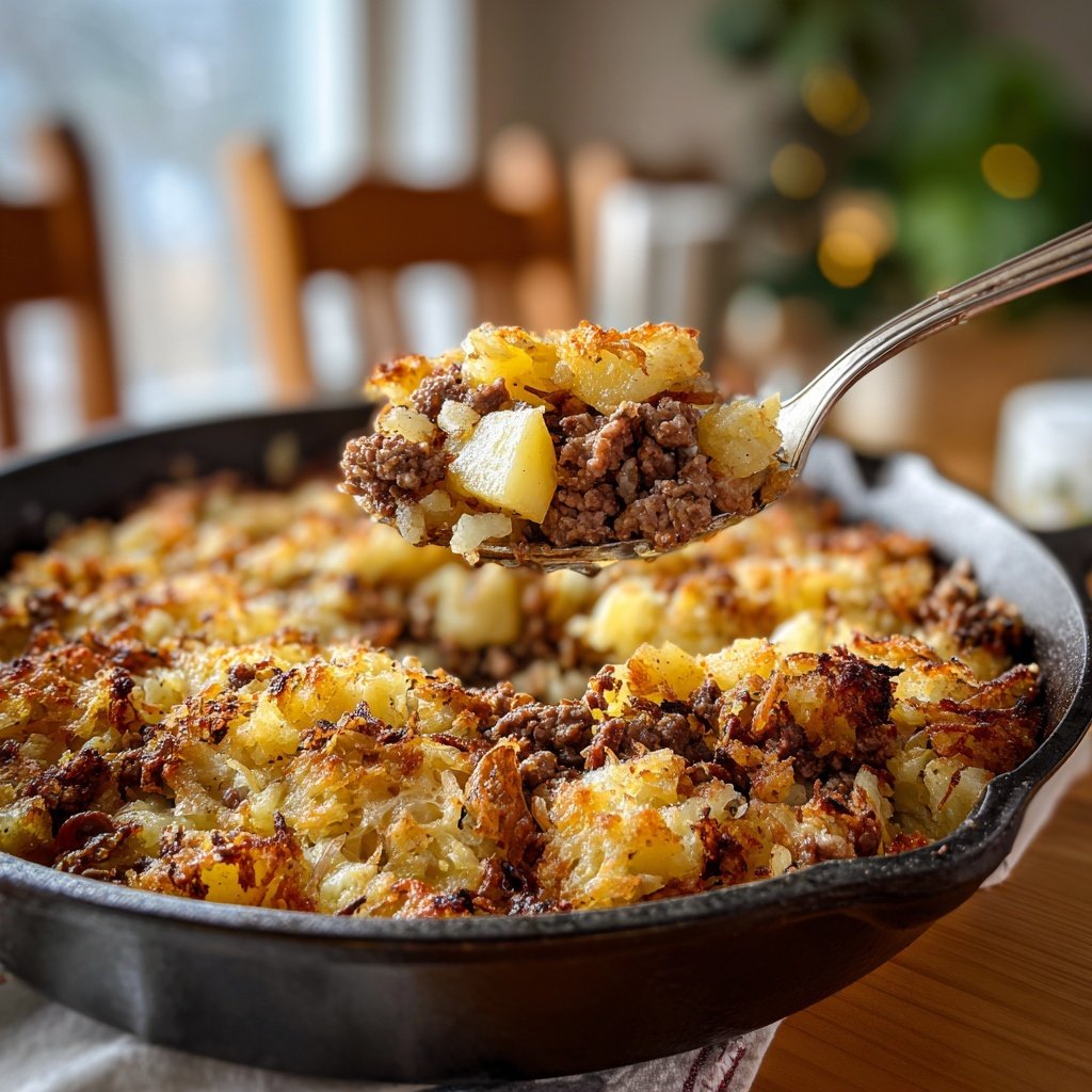 Ground Beef And Potato Skillet