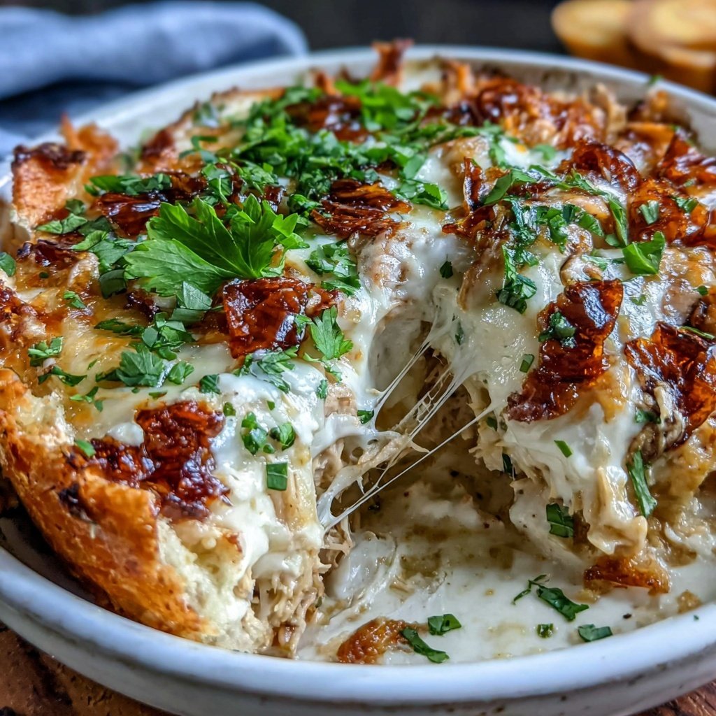 Shredded Chicken Green Chile Bake