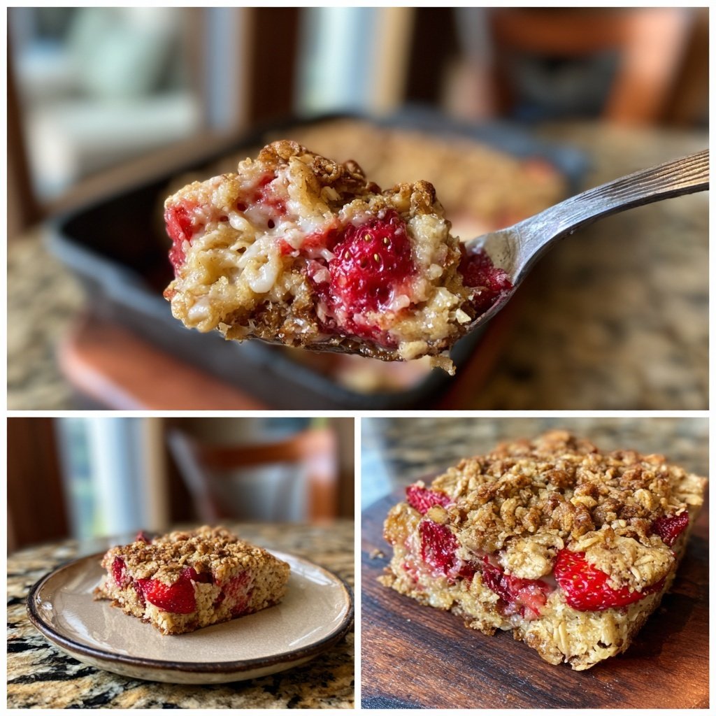 Strawberry Oat Breakfast Bake