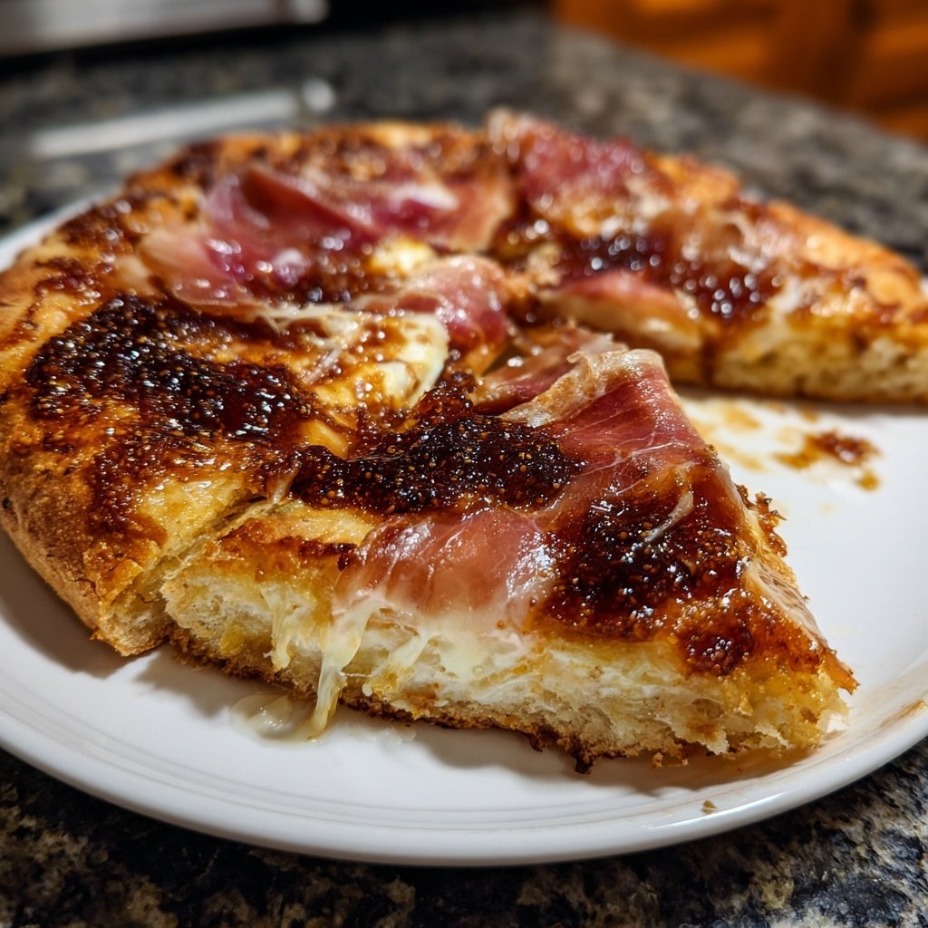Pizza with Fig Jam and Prosciutto