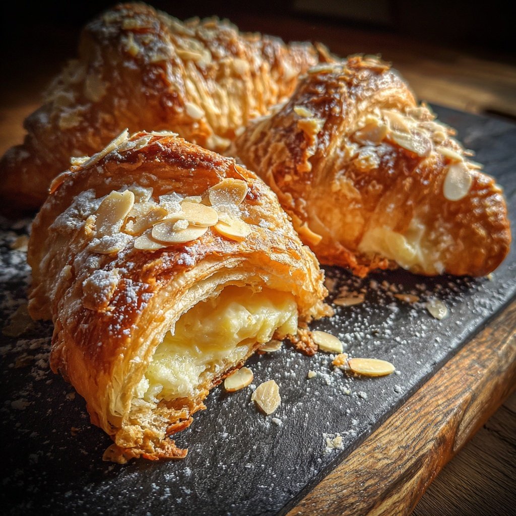 Buttery Almond Filled Croissants