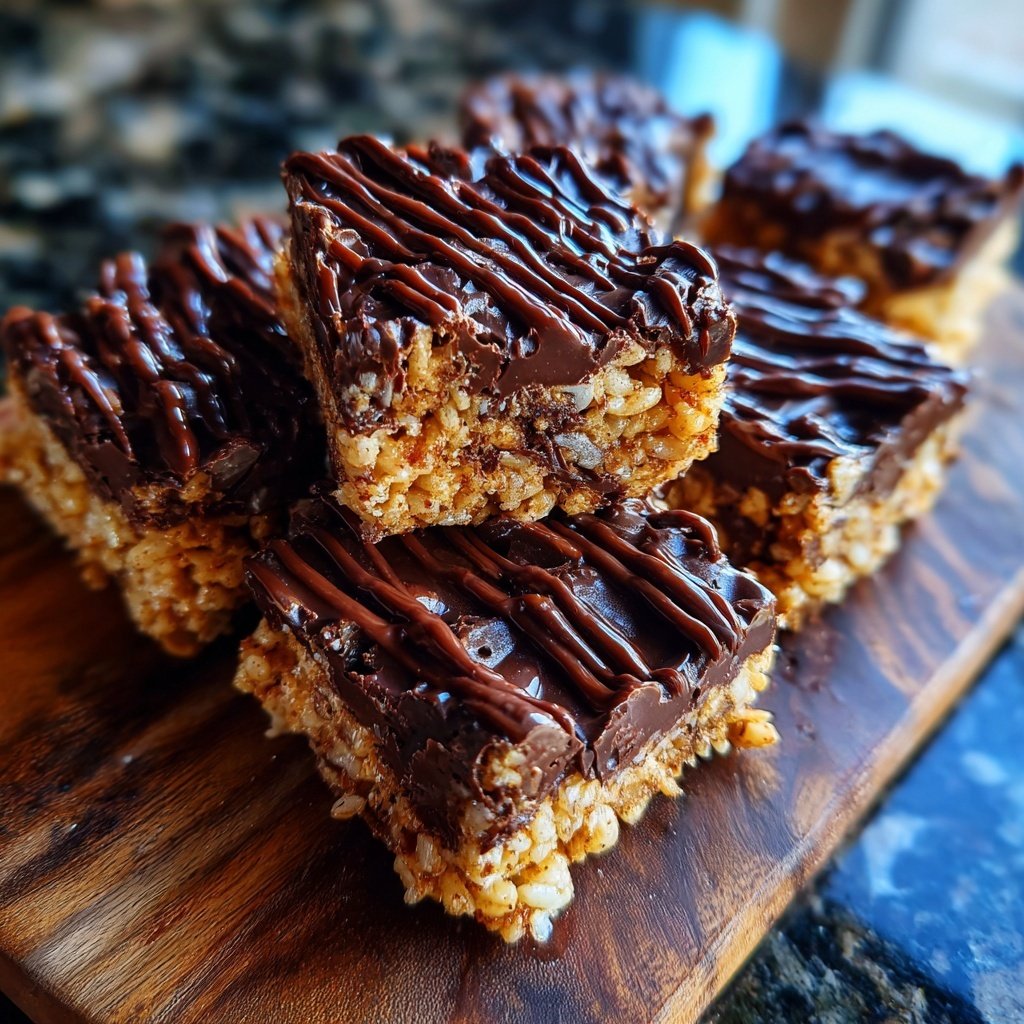 Super Bowl Dessert Chocolate Rice Krispie Treats