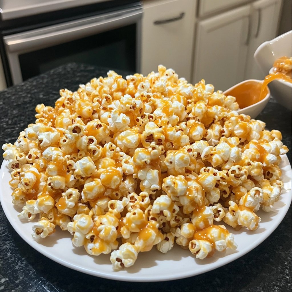 Quick Caramel Corn with Sweetened Condensed Milk
