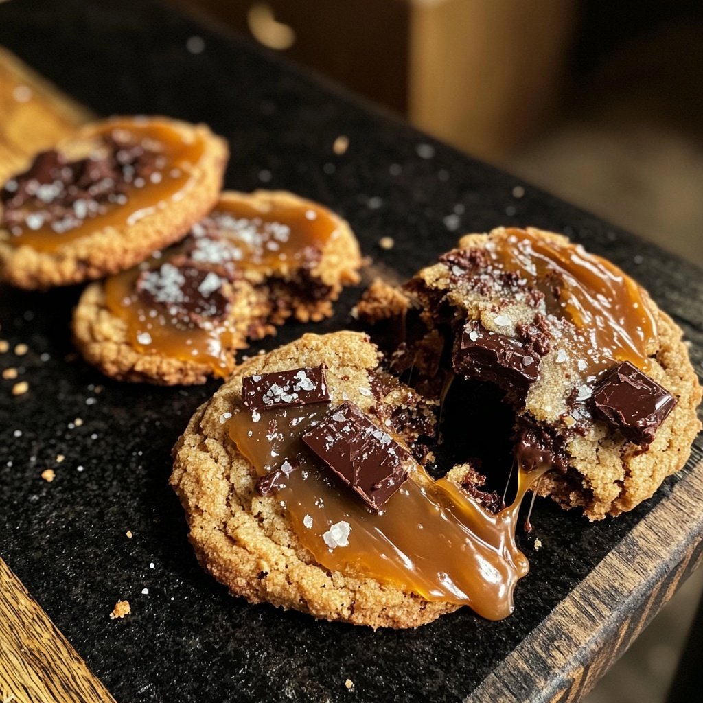 Salted Caramel Chocolate Cookies