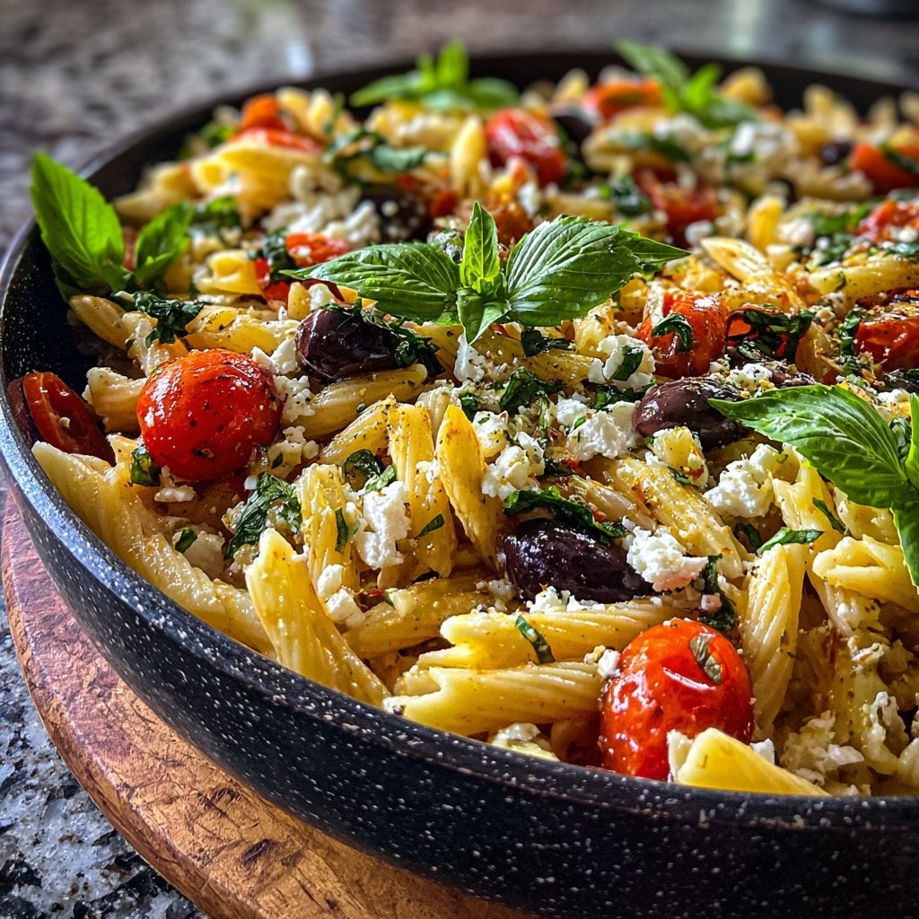 Mediterranean Pasta Salad With Herbs