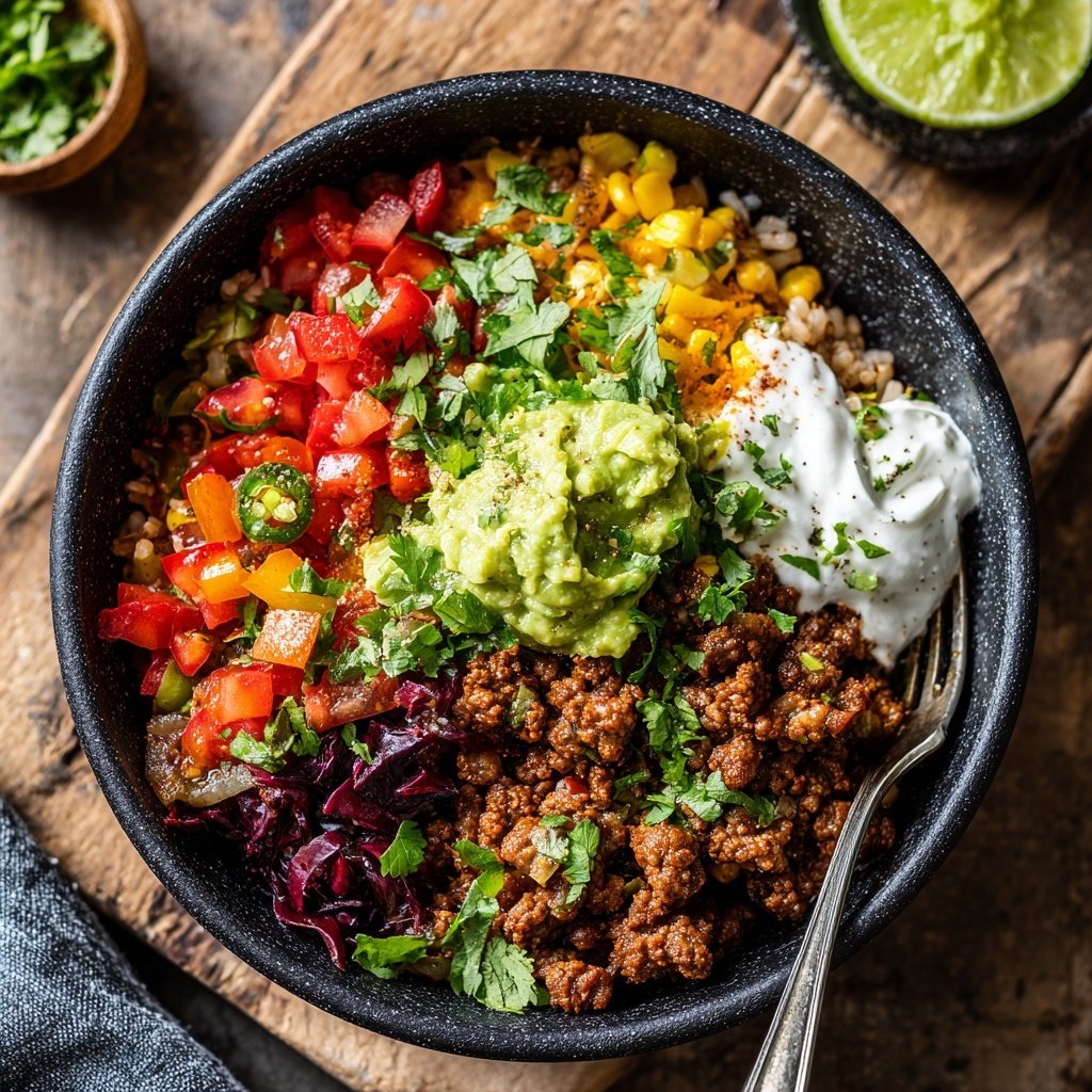 Ground Beef Burrito Bowls