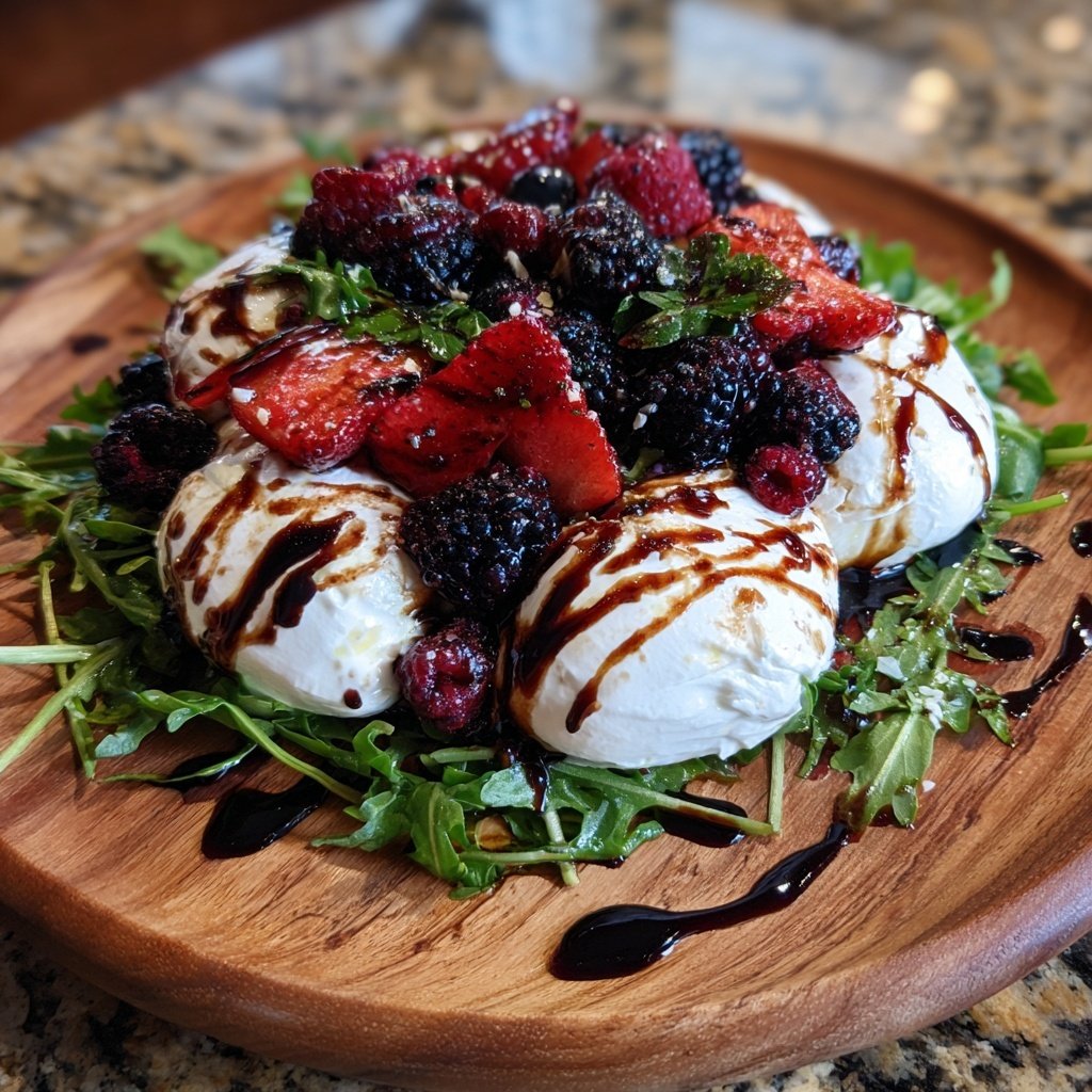 Burrata Salad with Balsamic Berries