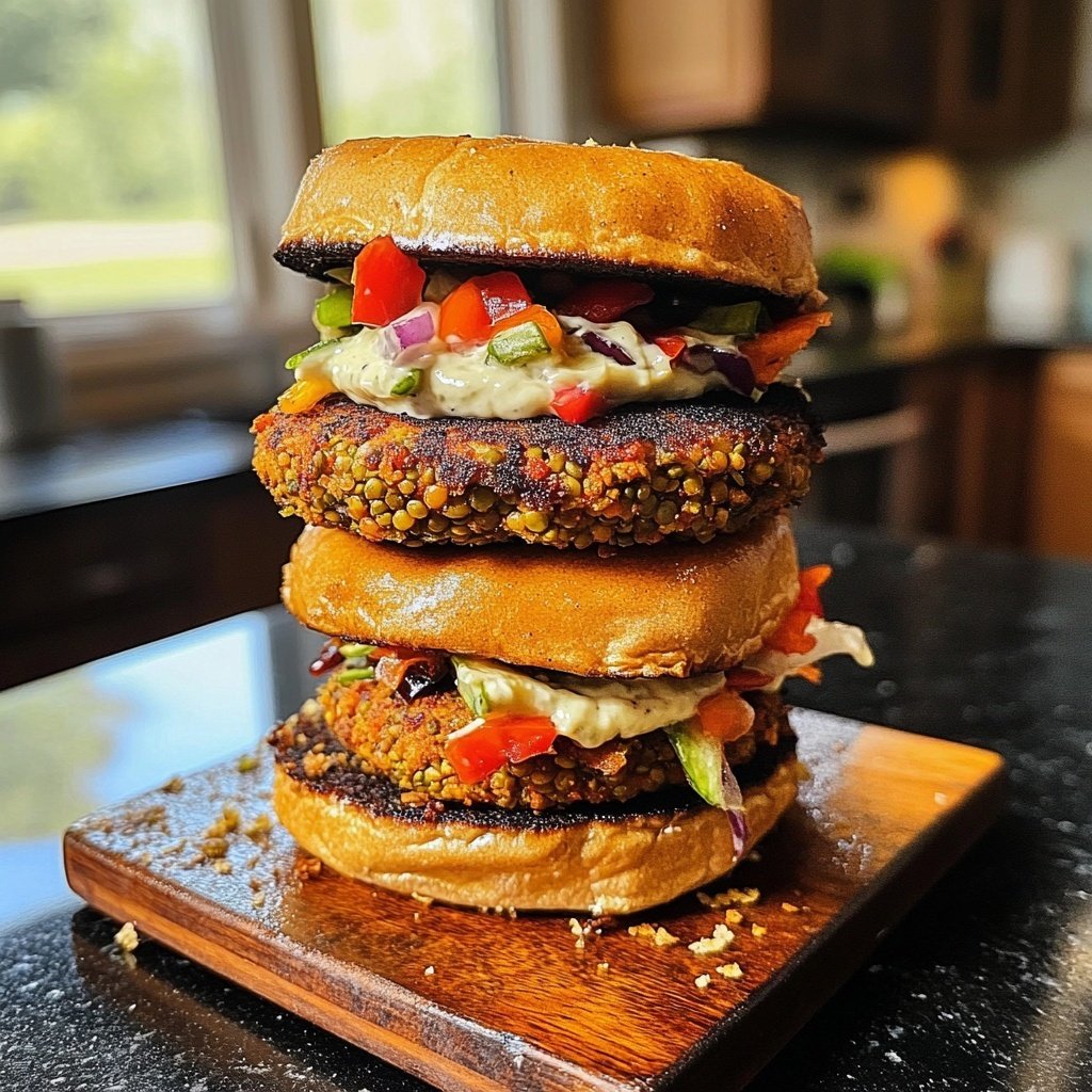Sliders with Spicy Lentil Patties